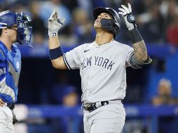 Gleyber Torres abrió el marcador con un jonrón de dos carreras con dos outs ante Ross Stripling en el cuarto acto, su tercer bambinazo de la temporada. AFP / C. Burston