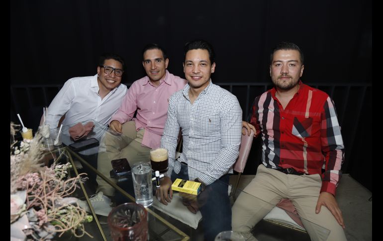Marco Amador, Pablo Álvarez, Héctor Collado y Jorge Cárdenas. GENTE BIEN JALISCO/Claudio Jimeno