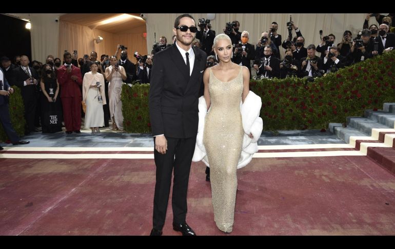 Kim Kardashian usó el vestido original de Marilyn Monroe en la Met Gala 2022. AP/ Evan Agostini