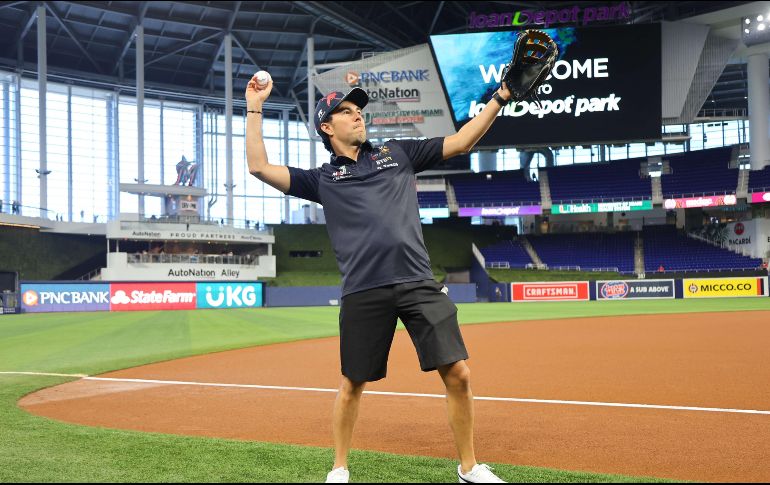 Pérez ha sido partícipe de varios eventos alrededor del GP de Miami. AFP/M. Reaves