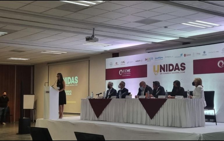 Sofía Pérez Gasque, presidenta del Consejo Coordinador de Mujeres Empresarias, durante el primer congreso UNIDAS. EL INFORMADOR / R. Bobadilla