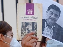 Protesta contra el homicidio de Luis Enrique Ramírez en Culiacán. EFE/J. Cruz