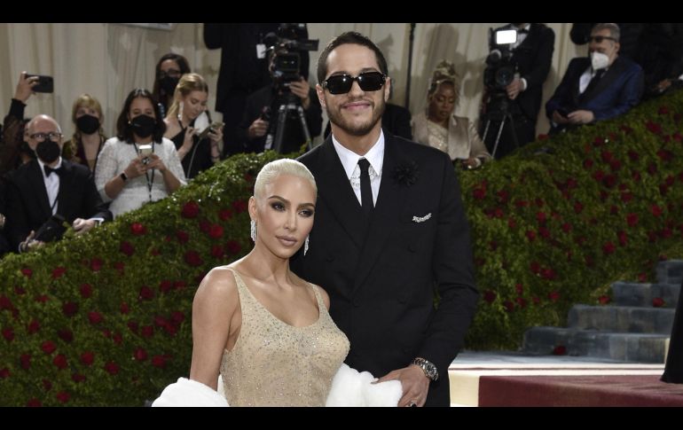 Kim Kardashian y Pete Davidson asistieron como pareja a la Met Gala 2022. AP/ Evan Agostini