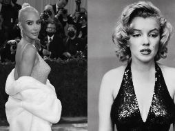 Kim Kardashian usó el vestido verde que Marilyn Monroe llevó a los Globos de Oro en 1962. AP/ Evan Agostini