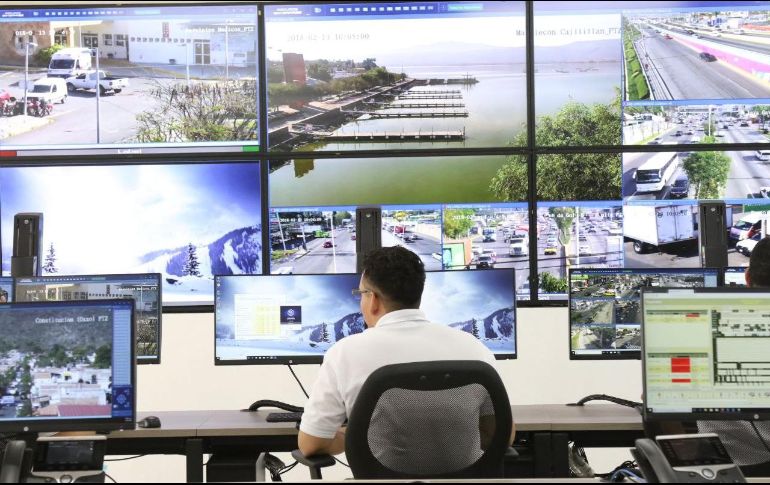 Salvador Zamora hizo especial énfasis en el uso del sistema de videovigilancia C4. ESPECIAL/Gobierno de Tlajomulco
