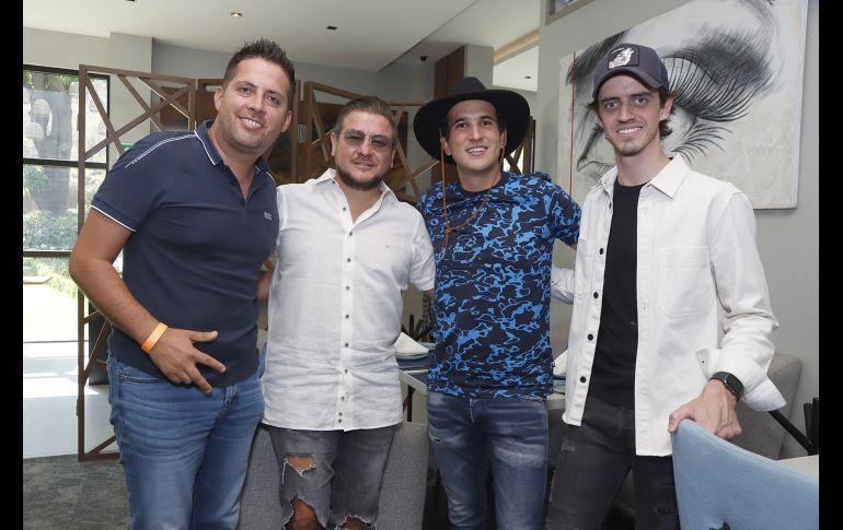 Jorge Serratos, Barro Rosales, Polo Salles y Andoni Campoy . GENTE BIEN JALISCO/Claudio Jimeno