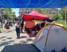 Los pepenadores mantienen un plantón afuera del Palacio de Gobierno desde el 5 de mayo. ESPECIAL
