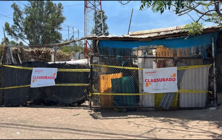 Las chatarreras fueron clausuradas por falta de licencia, de refrendo de la misma o no contar con la seguridad requerida. ESPECIAL/Gobierno de Tlajomulco