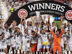 El Eintracht Frankfurt ganó la Europa League y ahora esperará a conocer al campeón de la Champions League para disputar la Supercopa de Europa. AFP/J. GUERRERO