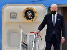 Biden arribando a Japón la mañana de este domingo. AFP / K. Nogi