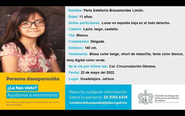 Padres y familiares de la menor solicitan a la ciudadanía ayuda para que regrese sana y salva. ESPECIAL