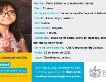 Padres y familiares de la menor solicitan a la ciudadanía ayuda para que regrese sana y salva. ESPECIAL