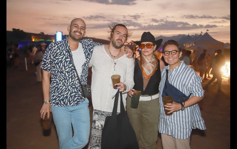 Arturo Quintanar, Óscar Barrera, Christianne Sandoval y Chucho Martínez. GENTE BIEN JALISCO/ Antonio Martínez