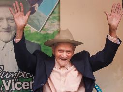 Juan Vicente Pérez Mora, el hombre más viejo del mundo, celebra su cumpleaños 113 en su natal estado Táchira. EFE/J. Parra