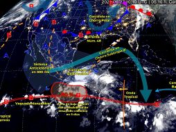 Debido a la proximidad de la zona de inestabilidad, la Conagua informó que se espera oleaje de 1 a 3 metros de altura en las costas de Oaxaca. TWITTER / @conagua_clima