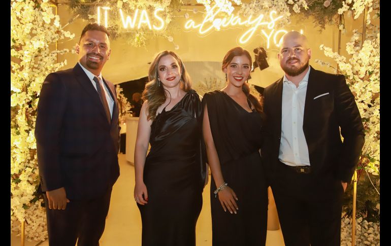Gus Bravo, Karina González, Daniela Orozco y Juan Pablo Villalba. GENTE BIEN JALISCO/Antonio Martínez