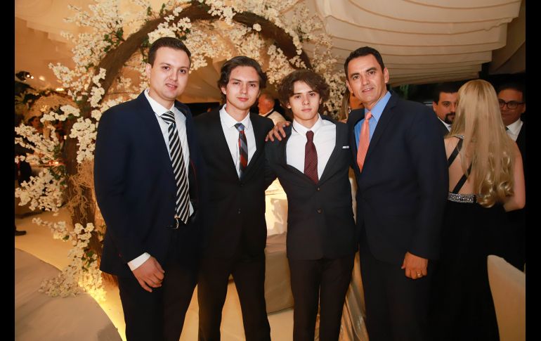 Bernardo, Juan Pablo, Rodrigo y Juan Bernardo Sánchez. GENTE BIEN JALISCO/Antonio Martínez