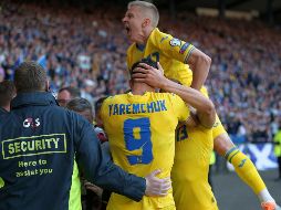 Ucrania mostró un buen desempeño a pesar de que seis de sus titulares no habían disputado ningún encuentro competitivo desde diciembre. EFE/R. Perry