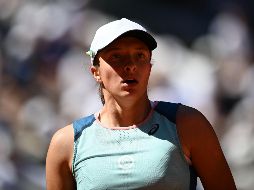 IGA SWIATEK. La número uno del mundo ha derrotado a Gauff en los dos duelos anteriores, este año en Miami y el pasado en semifinal de Roma, sin haber cedido un set. AFP / C. Archambault