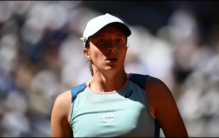 IGA SWIATEK. La número uno del mundo ha derrotado a Gauff en los dos duelos anteriores, este año en Miami y el pasado en semifinal de Roma, sin haber cedido un set. AFP / C. Archambault