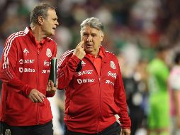 El público en el estadio de la Universidad de Phoenix pidió la destitución del Tata. AFP/C. Petersen