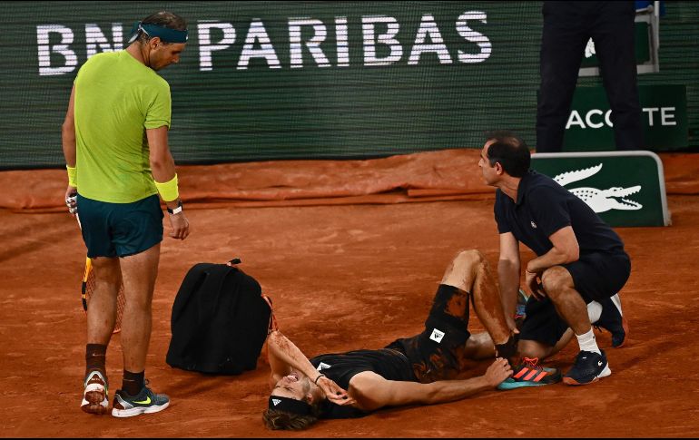 Nadal reconoció que, pese a la alegría que supone alcanzar una nueva final, no podía ocultar su tristeza por el retiro de su rival en esas condiciones. AFP / A. C. Poujoulat