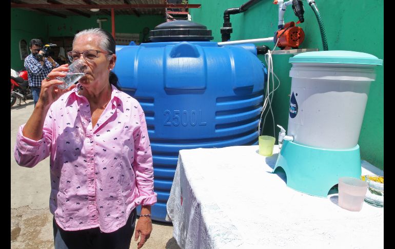 María Meza Martínez es vecina de la colonia El Tapatío, en Tlaquepaque, y ya cuenta con su nido de lluvia. EL INFORMADOR/A. Camacho