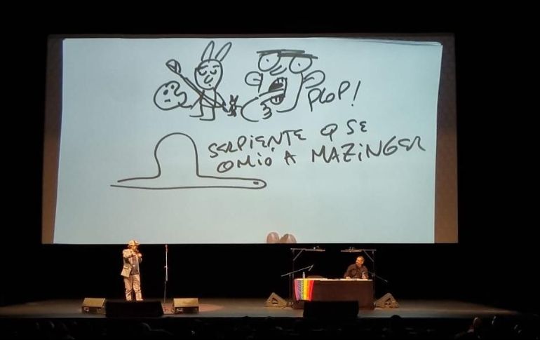 Los ilustradores presentaron por primera vez en el Conjunto Santander de Artes Escénicas su show 'Stand Up Ilustrado'. EL INFORMADOR/N. Gutiérrez