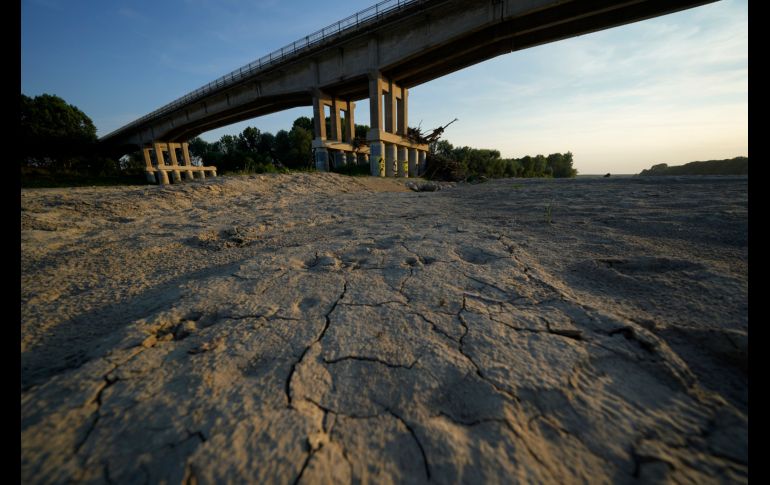 Se trata de la peor sequía en 70 años, según la autoridad de la Cuenca del Río Po. AP/L. Bruno
