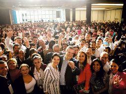 Marcelo Ebrard estuvo ayer en Jalisco, en el Encuentro de Diputados locales y Regidores de Morena; acudieron a Expo Guadalajara decenas de simpatizantes de Morena en la Entidad. EL INFORMADOR/ G. Gallo