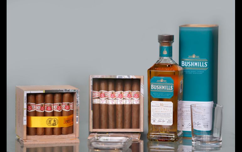 Puros Hoyo de Monterrey y Whiskey Bushmills. GENTE BIEN JALISCO/Claudio Jimeno