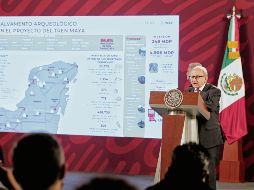 Diego Prieto, director del INAH, durante la presentación del proyecto. EL UNIVERSAL