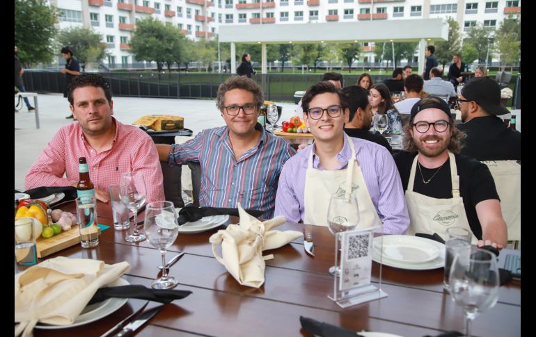 Gonzalo Rodríguez, Álvaro Vertiz, Itsuo Martín del Campo y Jeremy Sorensen. GENTE BIEN JALISCO/ Antonio Martínez