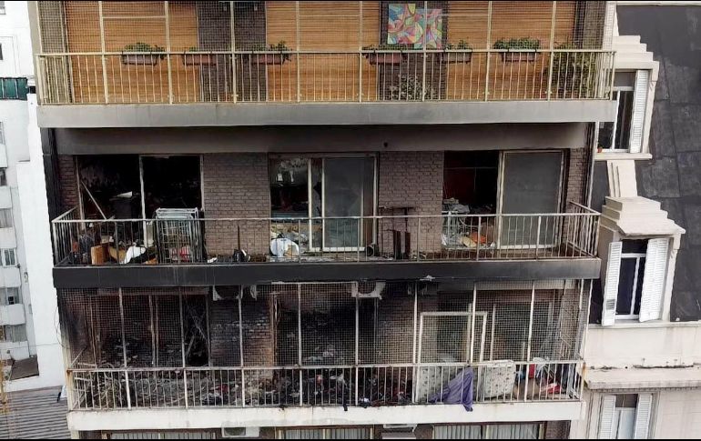 Vista general de los daños causados por las llamas. XINHUA/L. Blanco