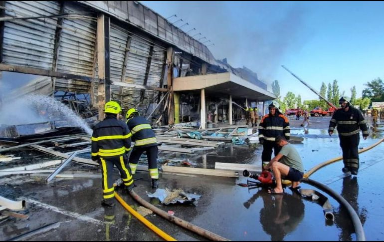 El centro comercial está ubicado en Kremenchuk. EFE