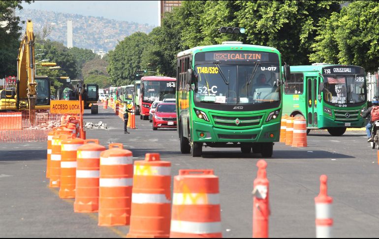 Las rutas modificarán su recorrido de 6 am hasta el mediodía. EL INFORMADOR/ARCHIVO