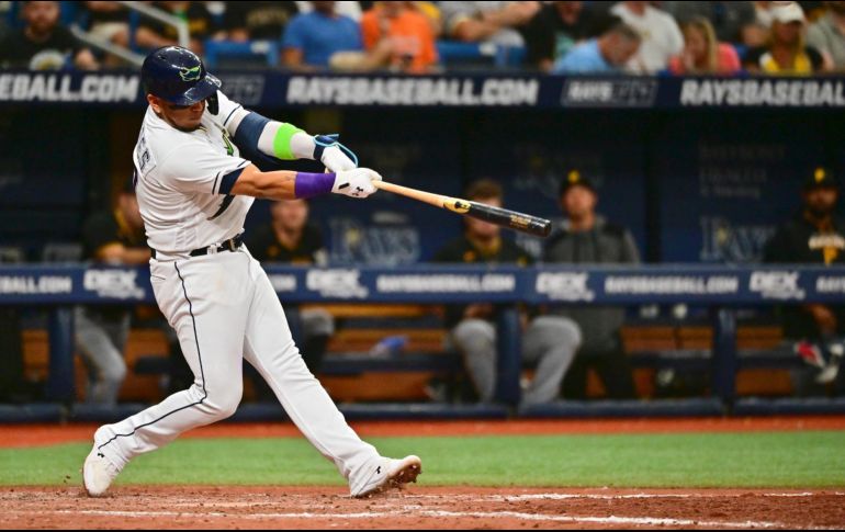 El mexicano Isaac Paredes tuvo un partido con tres jonrones en la semana que lo convirtió en el séptimo jugador de Tampa en lograrlo. AFP  / J. Aguilar