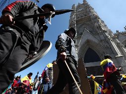 Las manifestaciones tienen en jaque la producción de crudo. EFE/J. Jácome