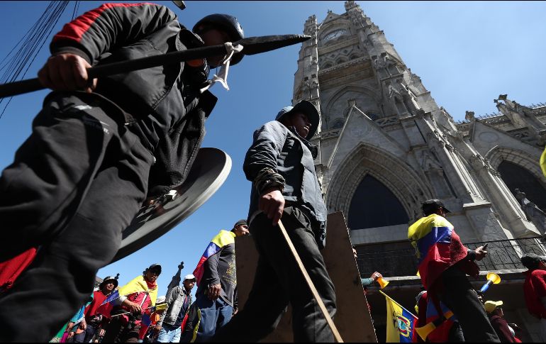 Las manifestaciones tienen en jaque la producción de crudo. EFE/J. Jácome