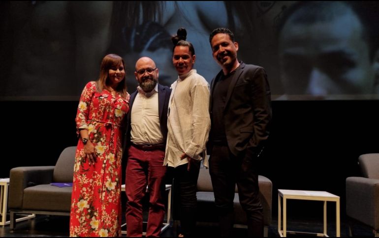Verónica Rimada, Igor Lozada, Lukas Avendaño y Eleno Guzmán estuvieron presentes en la rueda de prensa para platicar sobre el espectáculo “Lemniskata”. EL INFORMADOR / K. Esparza
