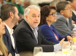 González Márquez asistió a la conferencia “Situación Política en el País, con miras a 2024” impartida por el diputado federal panista, Santiago Creel Miranda. EL INFORMADOR / A. Camacho