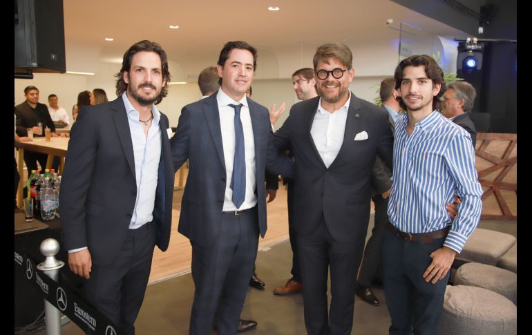 Juan Carlos Martín del Campo, Óscar Martín del Campo, Jesús Rodríguez y Jorge Martín del Campo. GENTE BIEN JALISCO/Antonio Martínez