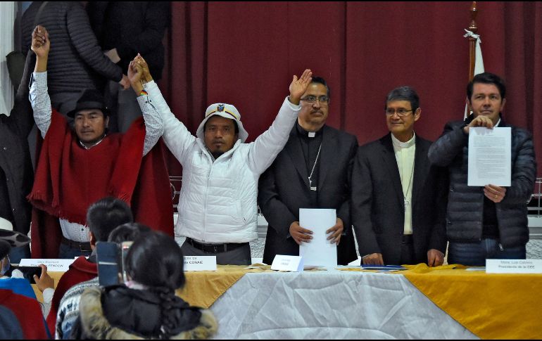 Un acuerdo con el gobierno puso fin el jueves a las movilizaciones y protestas de los indígenas que por 18 días han paralizado virtualmente a Ecuador. AFP/R. Buendía