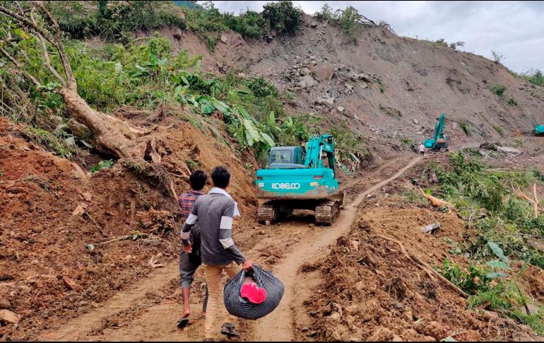 El noreste de india, una región aislada, se vio azotada por fuertes lluvias en las últimas semanas. AP / A. Kamei
