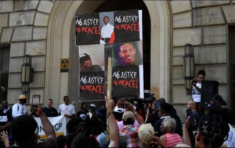 Manifestación en Akron el domingo. REUTERS