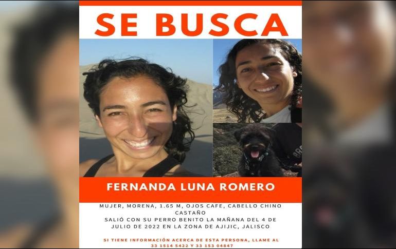 Luna Romero, de 40 años, fue vista por última vez ayer en el Cerro del Caracol mientras practicaba senderismo. ESPECIAL /