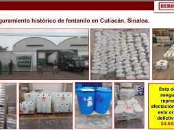 En el lugar también aseguraron metanfetamina, cocaína, opio, heroína y otras drogas. TWITTER / @JesusRCuevas