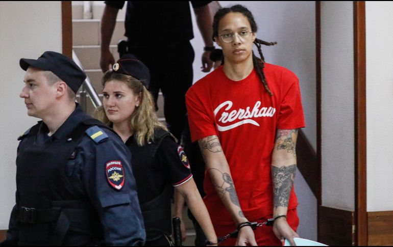 Brittney Griner admitió todos los cargos, aunque señaló que no tenía la intención de cometer un delito. EFE / Y. Kochetkov