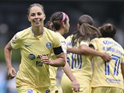 La central del América Femenil, Janelly Farías, dio el triunfo a las Águilas en el primer duelo internacional del cuadro americanista. IMAGO7