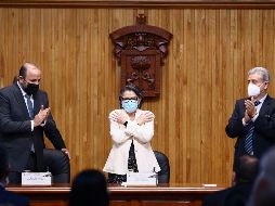 Ruth Padilla Muñoz destacó que las palabras de agradecimiento por recibir este honor no son suficientes. ESPECIAL/UdeG